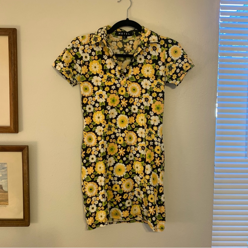Motel floral print mini dress